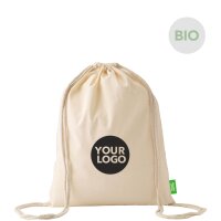 Stoffrucksack aus Bio-Baumwolle 36x44 cm - natur bedruckt...