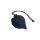 Faltbare Baumwolltasche - Format 38x38 cm - Erdbeerform - blau - zusammengefaltet