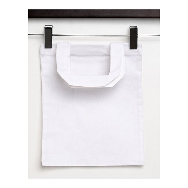 Kleine Baumwolltasche 22x26 cm - weiß