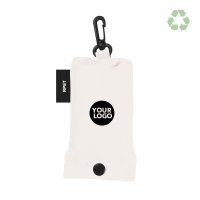 Faltbare Tasche im Etui - Format 40x38 cm - Recycling-PET - weiß