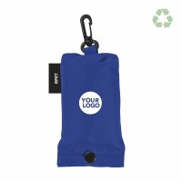 Faltbare Tasche im Etui - Format 40x38 cm - Recycling-PET - blau