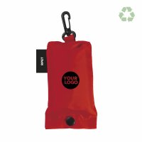 Faltbare Tasche im Etui - Format 40x38 cm - Recycling-PET - rot