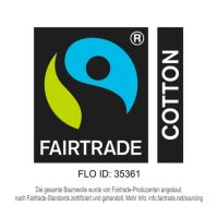 XL-Shopper aus Fairtrade Baumwolle mit Boden-/Seitenfalte und zwei langen Henkeln - Format 48+12x36 cm - naturfarben