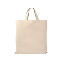 Baumwolltasche - Format 38x42 cm - kurze Griffe - natur