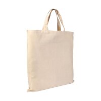 Baumwolltasche - Format 38x42 cm - kurze Griffe - natur