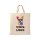 Baumwolltasche - Format 38x42 cm - kurze Griffe - natur