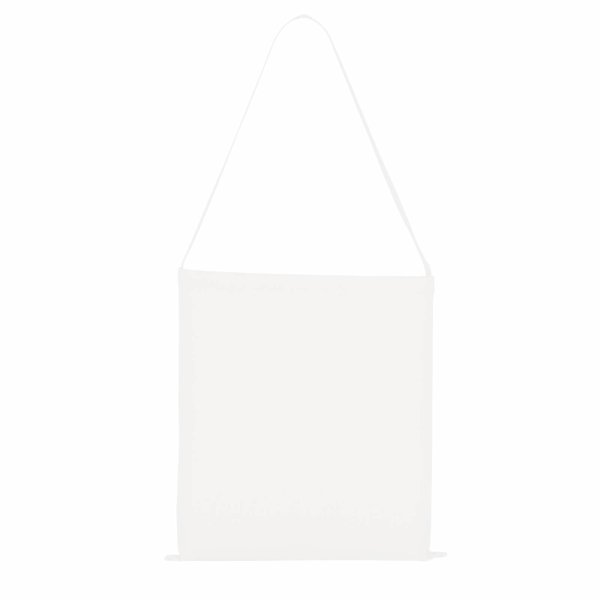 Baumwolltasche mit einer langen Umhängeschlaufe / Henkel - Format 38x42 cm - weiß