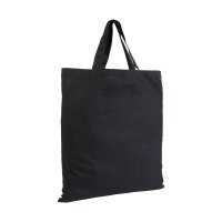 Baumwolltasche - Format 38x42 cm - kurze Griffe - schwarz