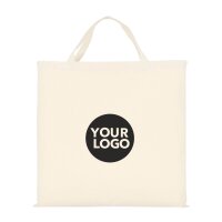 Baumwolltasche - Format 41x50 cm - kurze Henkel - natur