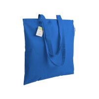 Bio-Baumwolltasche - Format 38x42 cm - lange Griffe - royal