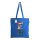 Bio-Baumwolltasche mit langen Griffen - 38x42 cm - royal - bedruckt mit Logo