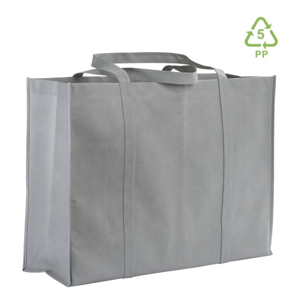 XXL Jumbo-Tasche Non-Woven mit breitem Boden 60x45x20 cm - grau