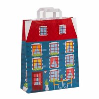 Papiertragetasche mit Flachhenkeln bedruckt_Motiv blaues...