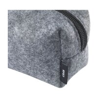 RPET Stiftetui aus Filz - Format 20+5x5 cm - grau