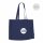 Eco-Shopper aus Bio-Baumwolle - Format 45+13x33 cm - Boden-/Seitenfalte - dunkelblau