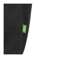 Bio-Canvas-Tasche - Format 35x42+13 cm mit Bodenfalte, kurzen und langen Henkeln - schwarz
