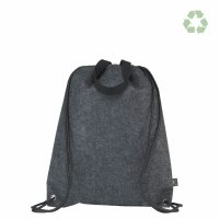 RPET-Filz Rucksack - Format 36x42 cm - dunkelgrau