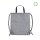 RPET-Filz Rucksack - Format 36x42 cm - grau - offen