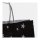 Schwarze Papiertaschen mit Sterne silber - 18x7x24 cm - Weihnachten - Nahaufnahme