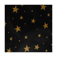 Schwarze Papiertaschen mit Sterne gold - 18x7x24 cm - Weihnachten - Nahaufnahme