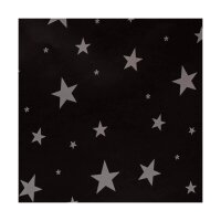 Weihnachtliche Papiertaschen in schwarz mit goldenen Sternen mit Papierkordeln - Format 36x12x41 cm - Motiv Nahaufnahme