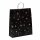 Weihnachtliche Papiertaschen in schwarz mit goldfarbenen Sternen und Papierkordeln - Format 36x12x41 cm