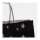 Weihnachtliche Papiertaschen in schwarz mit goldfarbenen Sternen - Format 36x12x41 cm - Papierkordeln