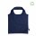 faltbare Einkaufstasche aus RPET in dunkelblau bedruckt mit Logo