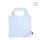 Faltbare RPET-Tasche - Format 42x38 cm - Erdbeerform - weiß - entfaltet