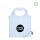 Faltbare RPET-Tasche - Format 42x38 cm - Erdbeerform - weiß - bedruckt