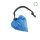 Faltbare RPET-Tasche - Format 42x38 cm - Erdbeerform - hellblau - zusammengefaltet