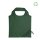 Faltbare RPET-Tasche - Format 42x38 cm - Erdbeerform - grün - entfaltet