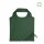 faltbare Einkaufstasche aus RPET in grün bedruckt mit Logo