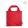 Faltbare RPET-Tasche - Format 42x38 cm - Erdbeerform - rot - entfaltet
