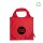 Faltbare RPET-Tasche - Format 42x38 cm - Erdbeerform - rot - bedruckt