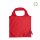faltbare Einkaufstasche aus RPET in rot bedruckt mit Logo
