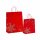 Weihnachtstasche - Format 22+10x28+5 cm - Papierkordeln - VPE 200 Stück - Schneeflocke rot / silber
