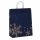 Weihnachtstasche mit Kordeln 32+13x40+6 cm - Schneeflocke blau / silber - Vorderseite