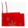 Weihnachtstasche mit Kordeln 32+13x40+6 cm - Schneeflocke rot / silber - Nahaufnahme