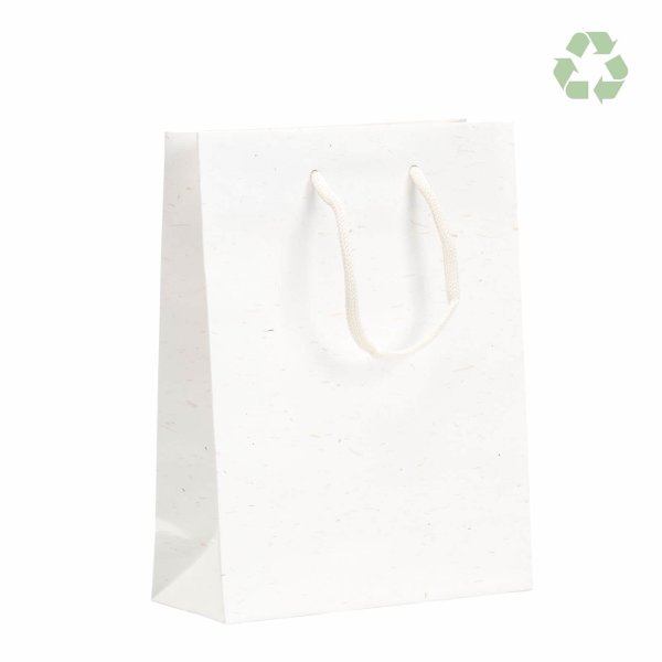 Große ZEROTREE® Tasche aus Recyclingpapier & Strohfasern - weiß