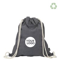 Recycling-Baumwollrucksack kurze Griffe 38x42 cm -...
