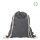 Recycling-Baumwollrucksack kurze Griffe 38x42 cm - dunkelgrau meliert