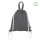 Recycling-Stoffrucksack - Format 38x42 cm - Recycling-Baumwolle - kurze Griffe & Tragekordeln - dunkelgrau meliert