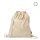 Recycling-Baumwollrucksack kurze Griffe 38x42 cm - natur meliert