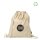 Recycling-Baumwollrucksack kurze Griffe 38x42 cm - natur meliert - bedruckt mit Logo