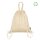 Recycling-Stoffrucksack - Format 38x42 cm - Recycling-Baumwolle - kurze Griffe & Tragekordeln - natur meliert