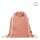 Recycling-Baumwollrucksack kurze Griffe 38x42 cm - rot meliert
