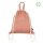 Recycling-Stoffrucksack - Format 38x42 cm - Recycling-Baumwolle - kurze Griffe & Tragekordeln - rot meliert