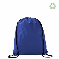 RPET-Rucksack 33x40 cm - recycelten PET-Flaschen - blau