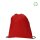 RPET Non-Woven-Rucksack - Format 37x41 cm - Tragekordeln - rot